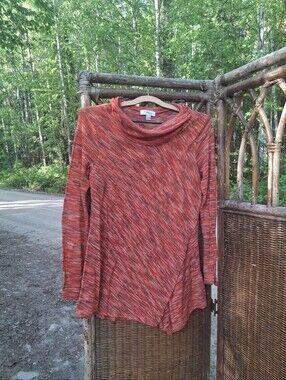 Great Northwest Clothing Company Orange Multi Cowl Neck Sweater